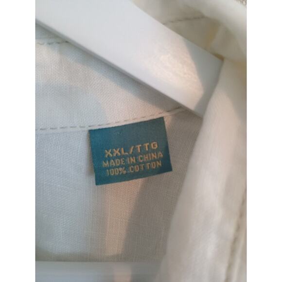 Tommy Bahama Shirt Men XXL White Relax Neutral Casual Classic Vacation Button Up - Picture 5 of 13